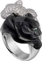 Bague Panthère de Cartier, onyx, pavée