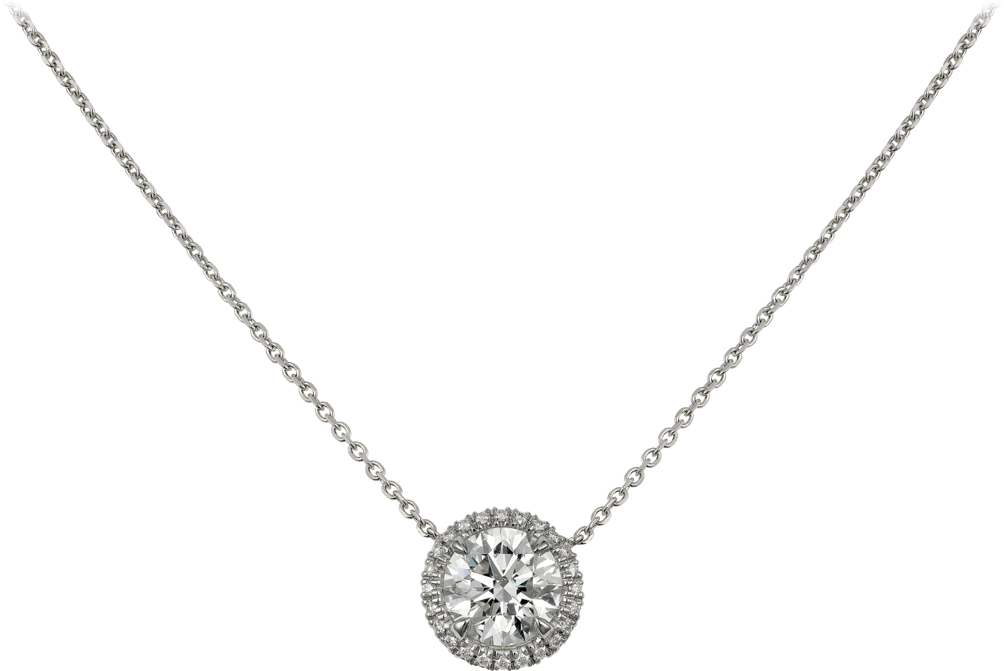 Pendentif Cartier Destinée, diamant taille brillant, pavé