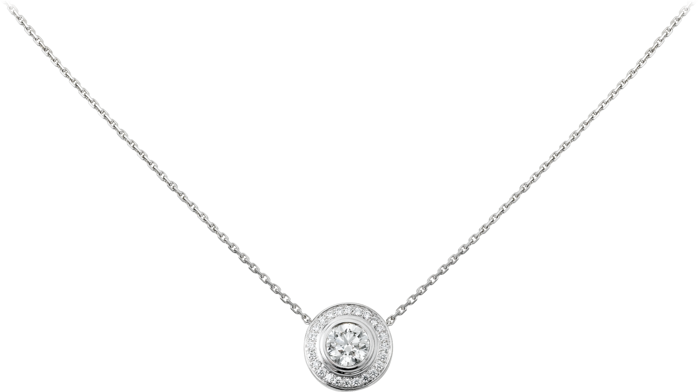 Pendentif Cartier d'Amour, diamant taille brillant, pavé