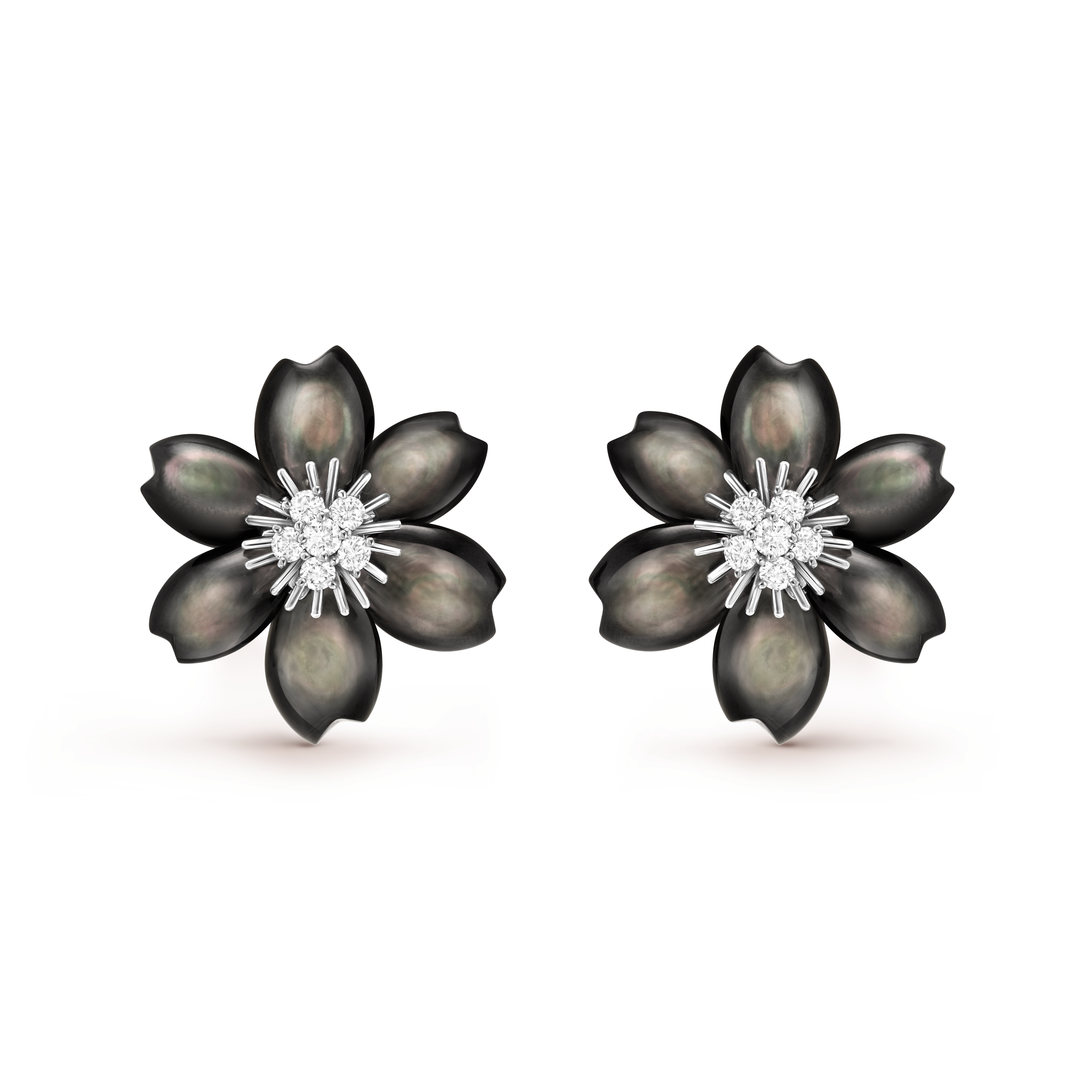 Boucles d'oreilles Rose de Noël petit modèle