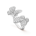 Bague Entre les Doigts Deux Papillons