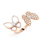 Bague Entre les Doigts Deux Papillons