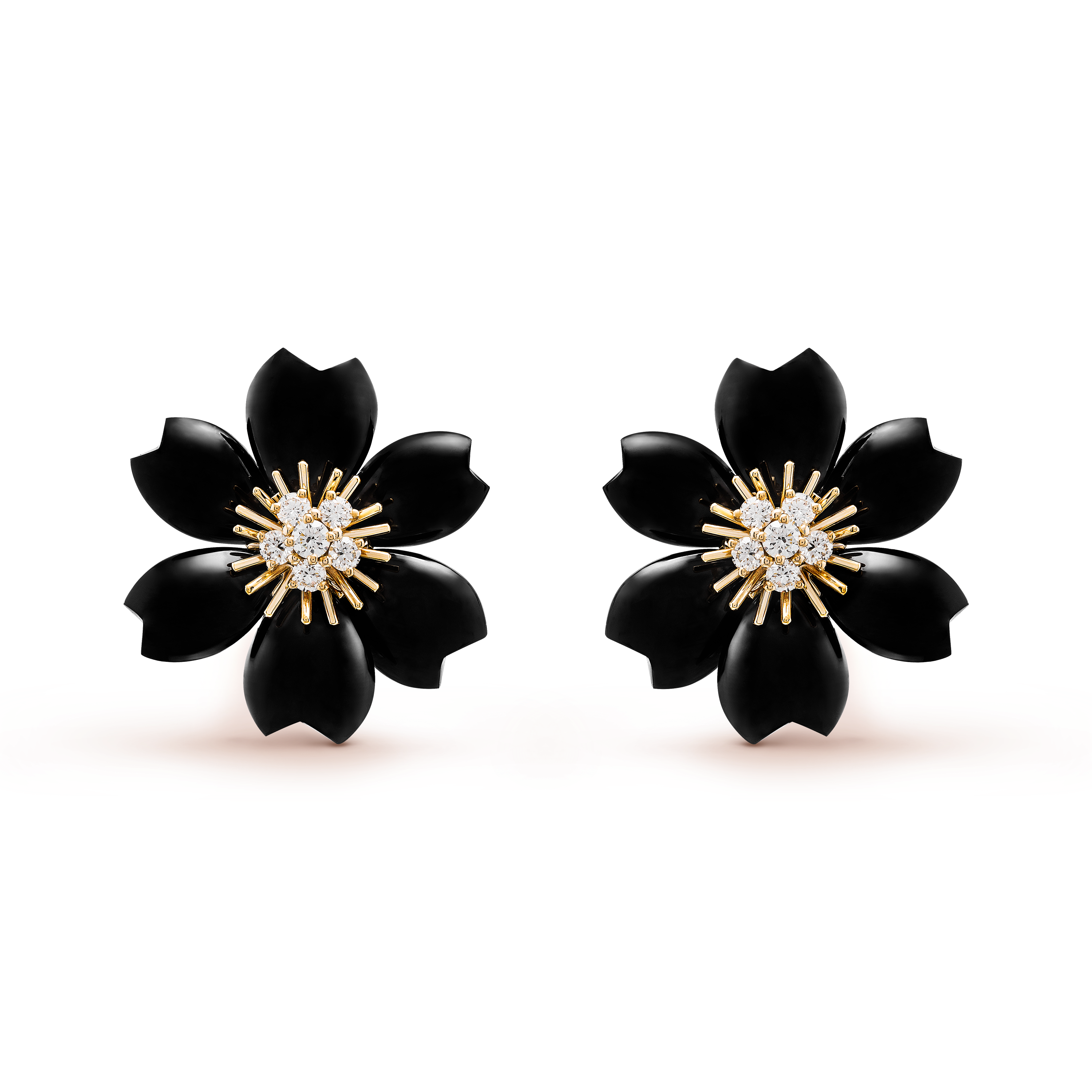 Boucles d'oreilles Rose de Noël petit modèle