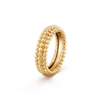Bague Perlée perles d’or, 3 rangs