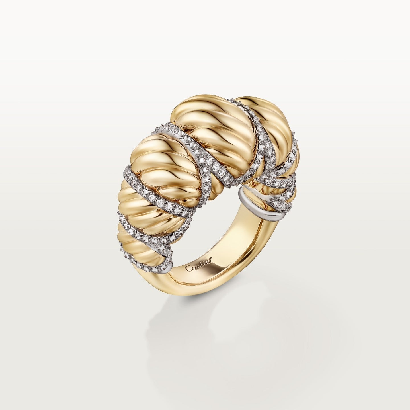 Bague Cartier Libre Tressage, diamants