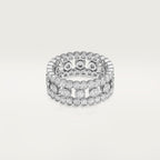 Bague Broderie de Cartier, trois rangs, diamants