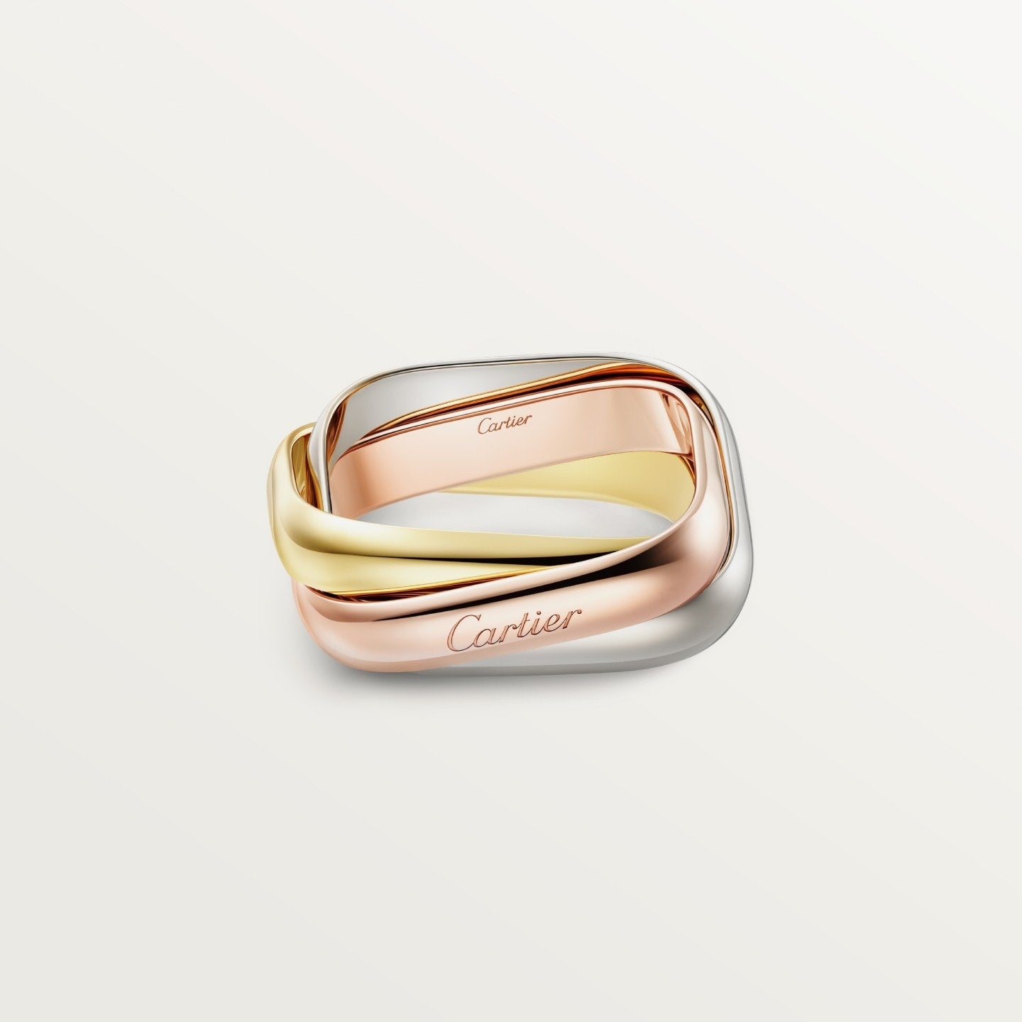 Bague Trinity, de forme coussin, modèle classique
