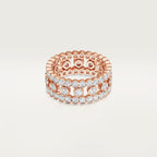 Bague Broderie de Cartier, trois rangs, diamants