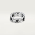 Bague LOVE, modèle classique, pavée, céramique