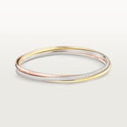 Bracelet Trinity, petit modèle, semi-pavé