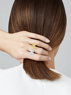 Bague Entre les Doigts Deux Papillons
