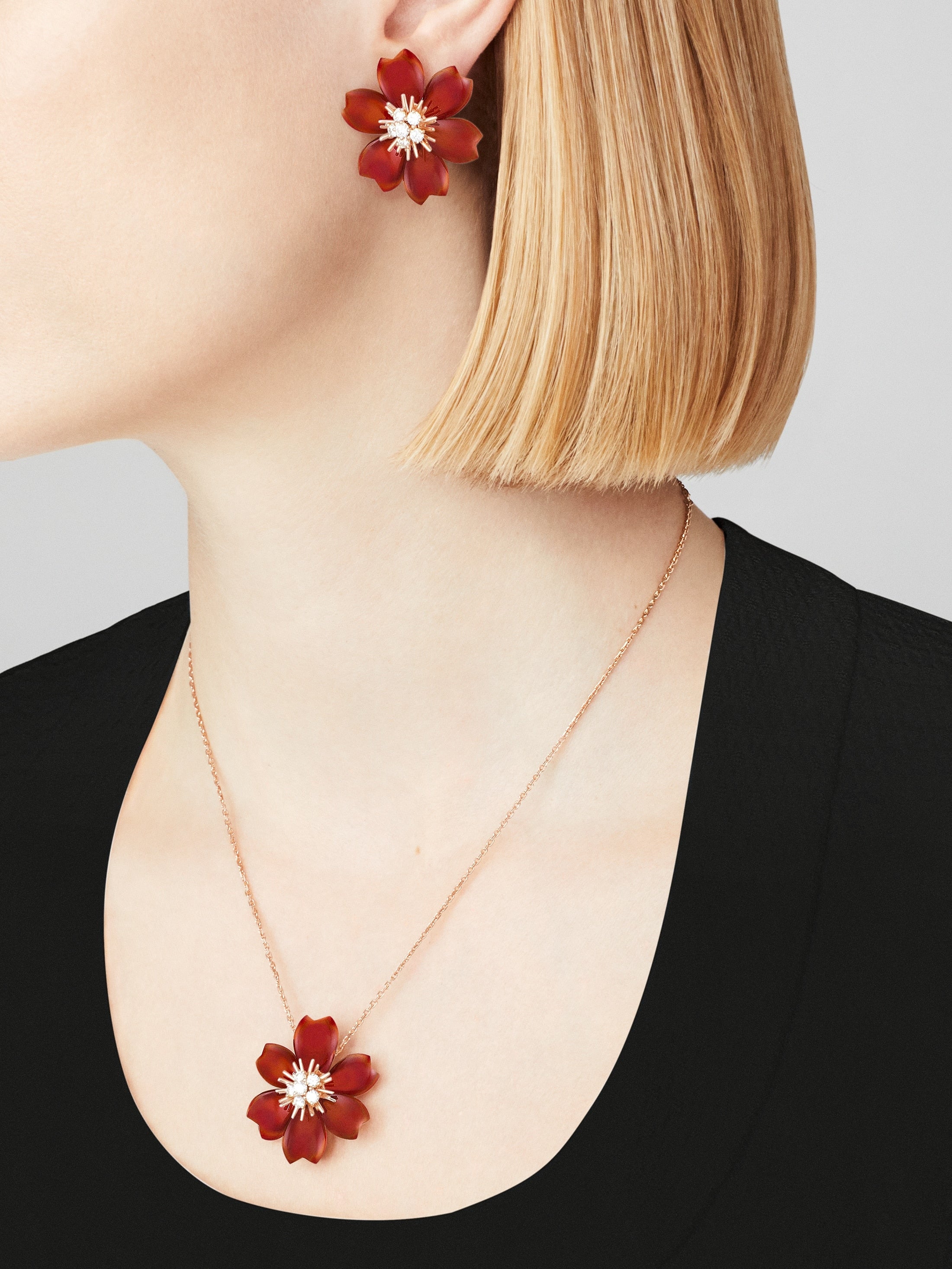 Clip pendentif Rose de Noël petit modèle