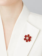 Clip pendentif Rose de Noël petit modèle