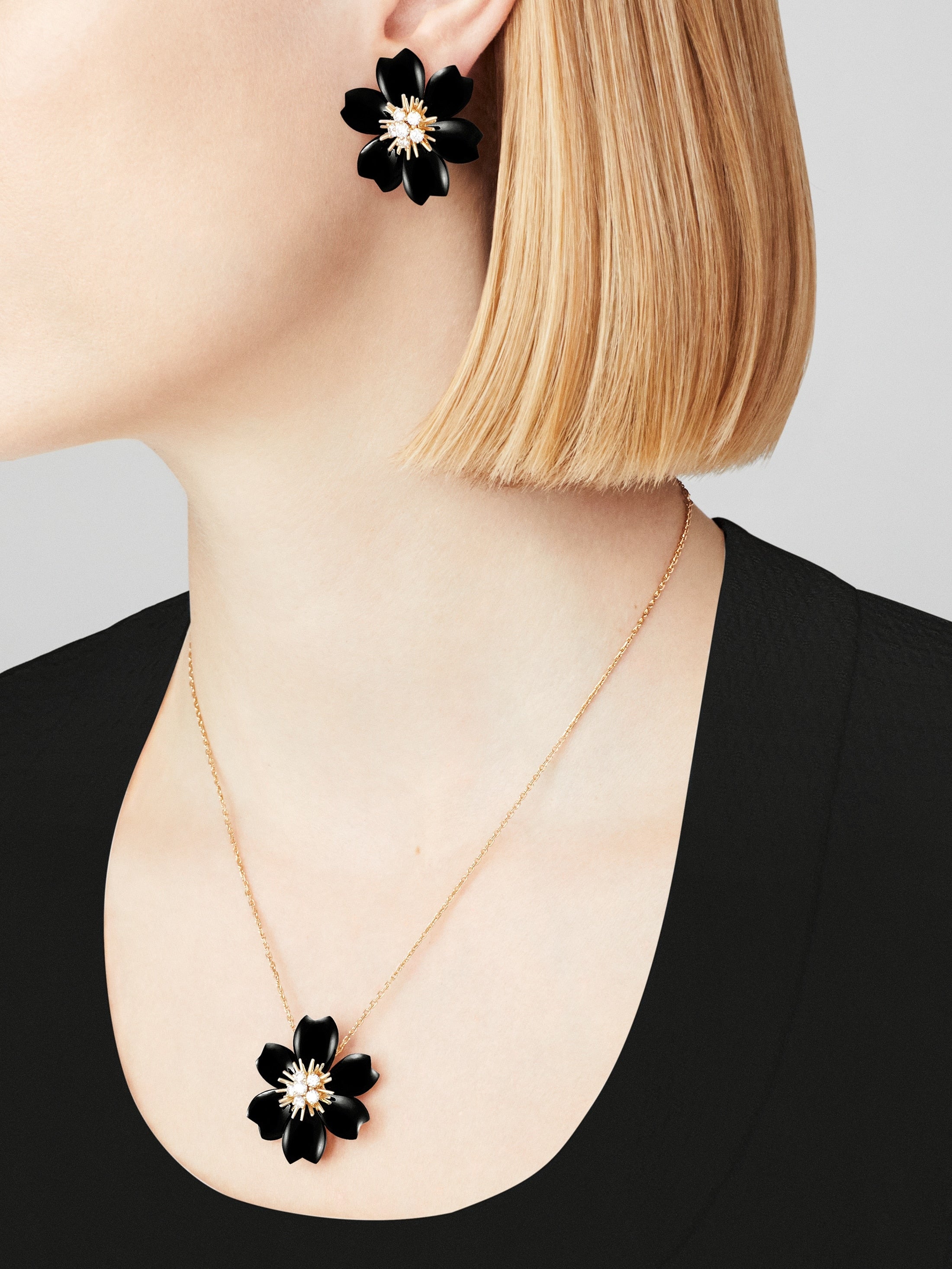 Clip pendentif Rose de Noël petit modèle