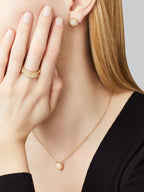 Bague Perlée diamants, 3 rangs