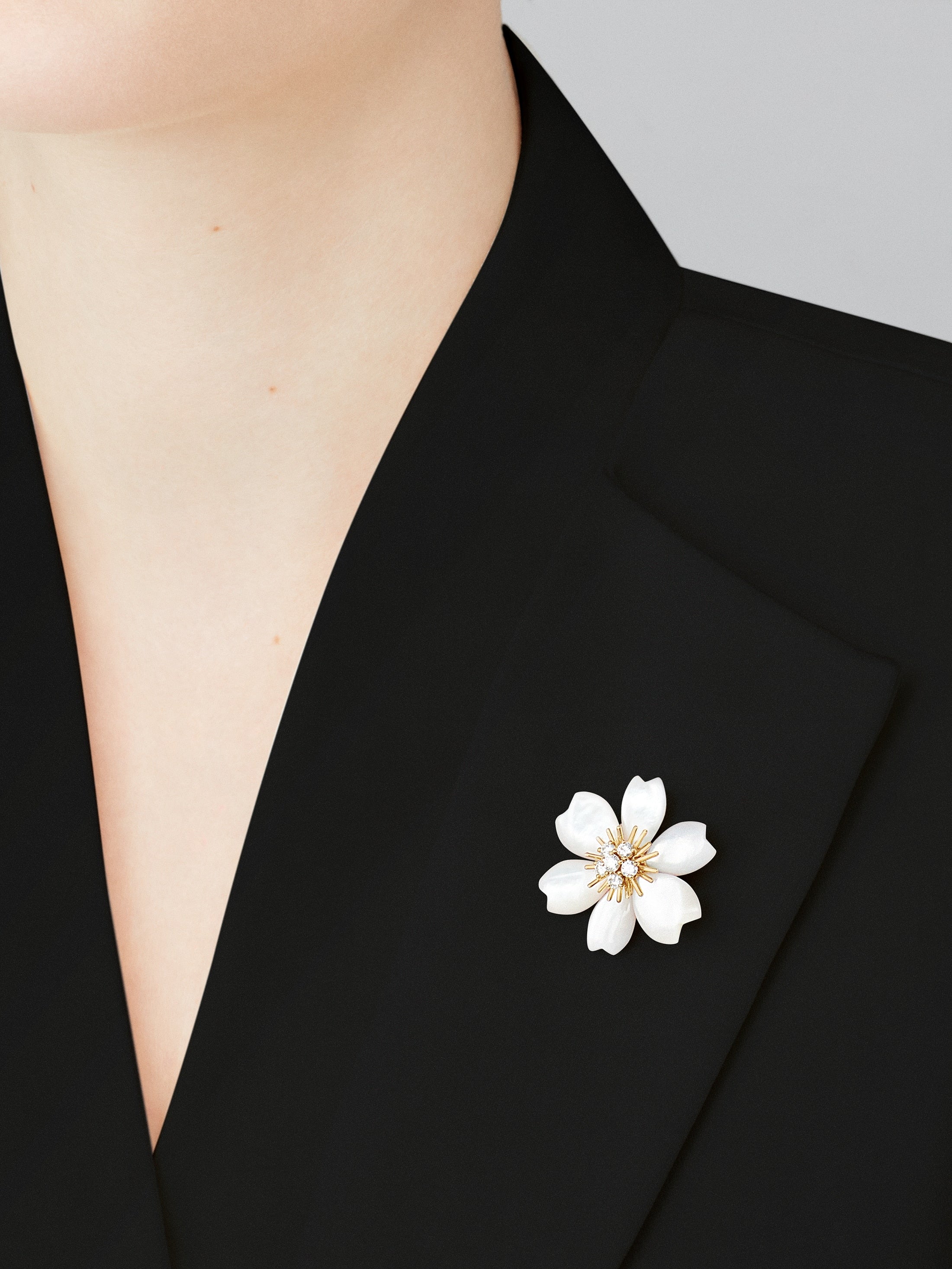 Clip pendentif Rose de Noël petit modèle