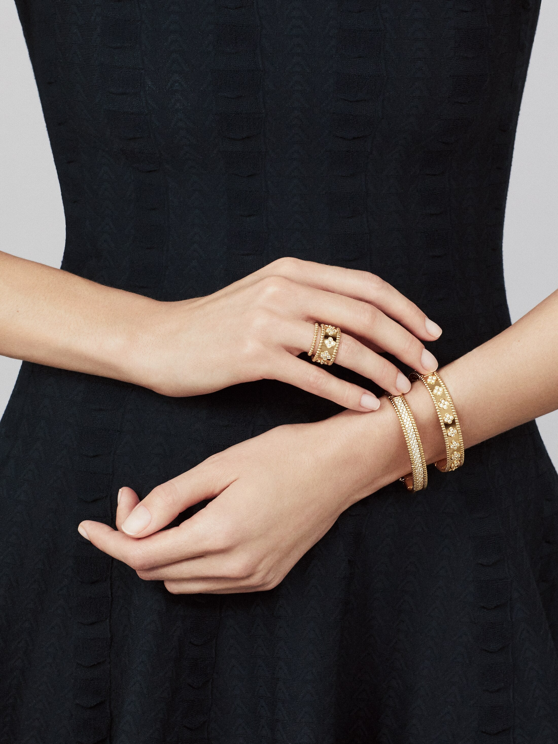 Bague Perlée perles d'or, petit modèle