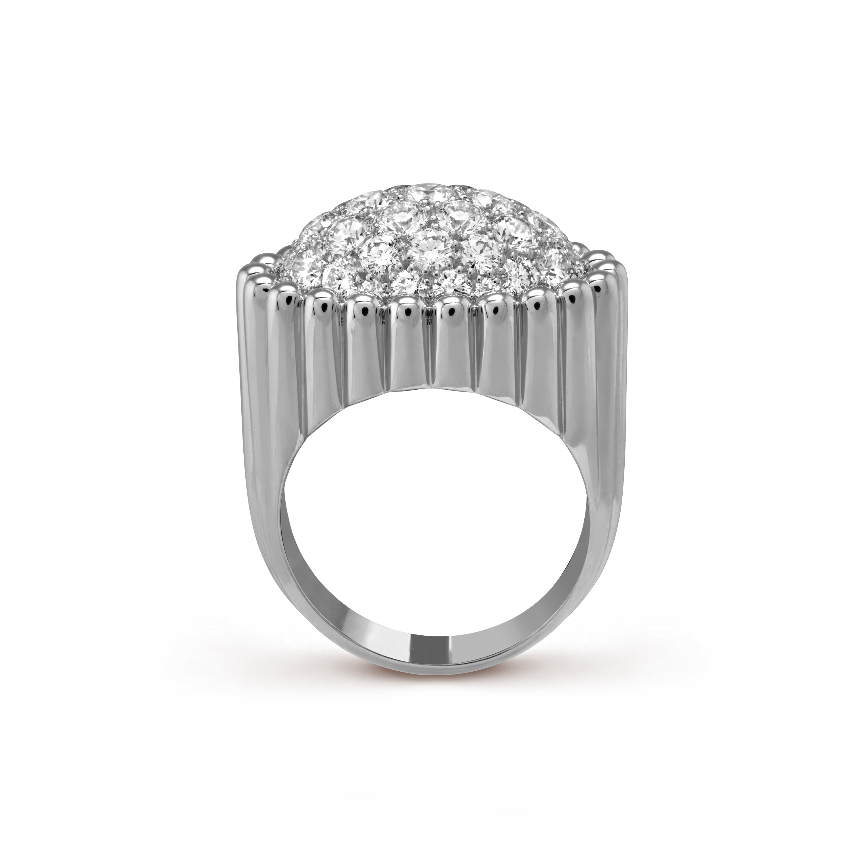 Bague Perlée diamants pavé