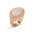 Bague Perlée diamants pavé