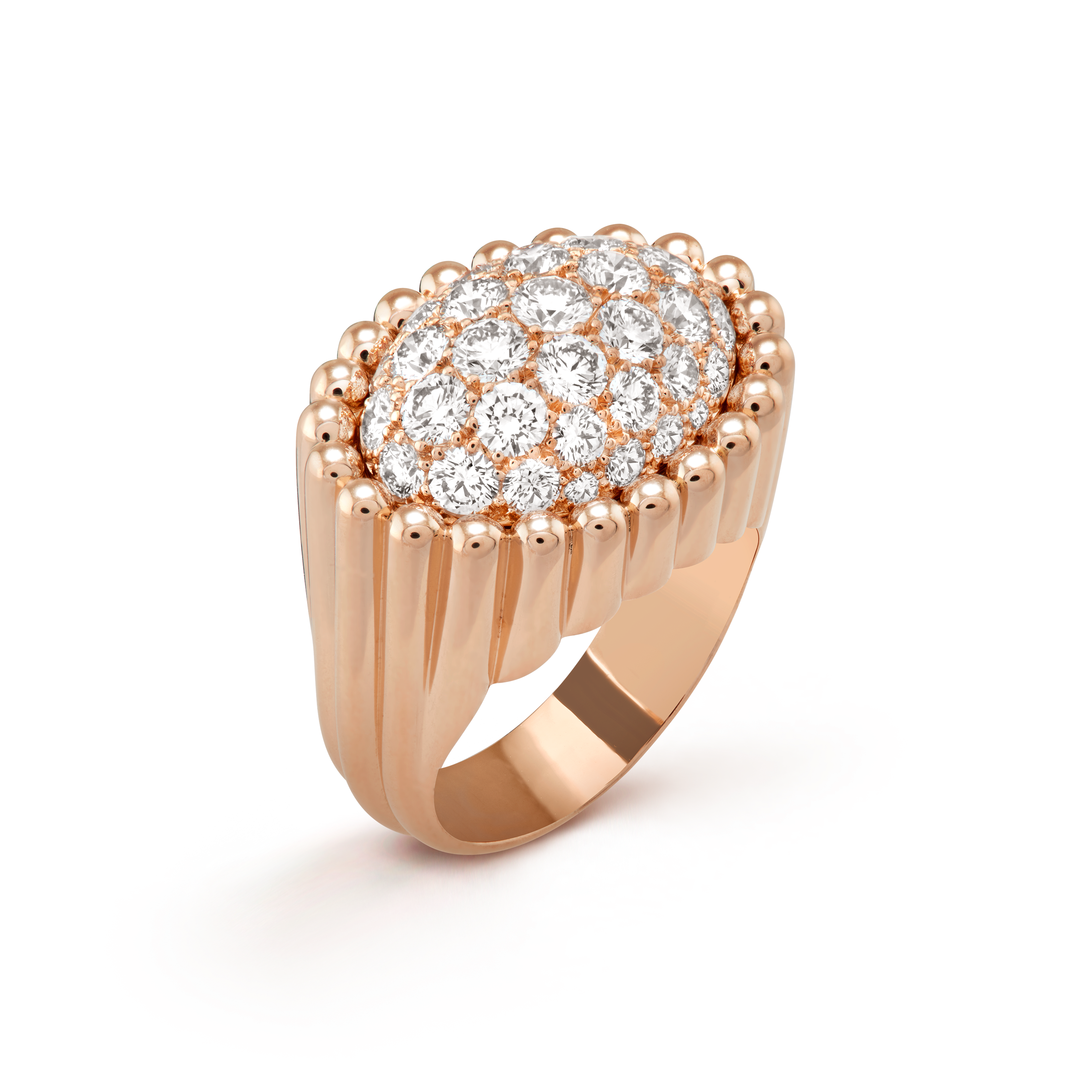 Bague Perlée diamants pavé