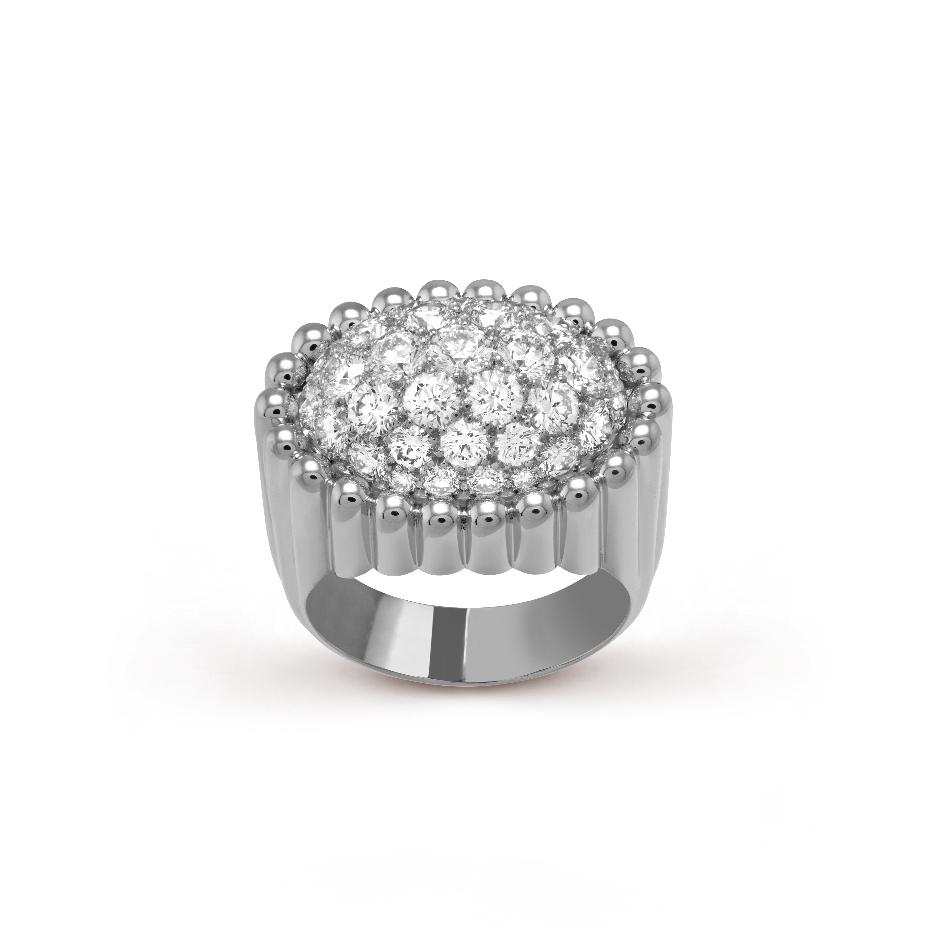 Bague Perlée diamants pavé