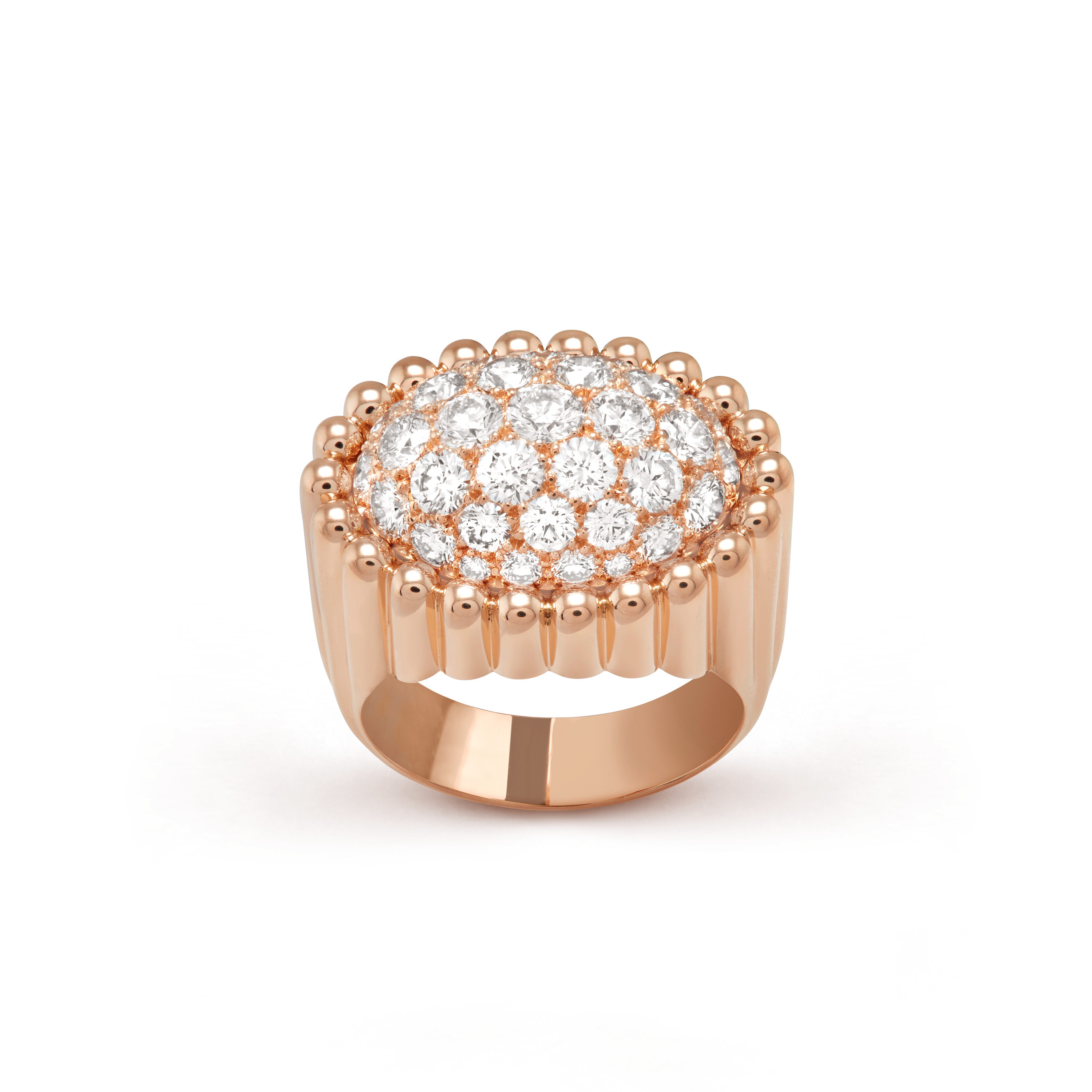 Bague Perlée diamants pavé