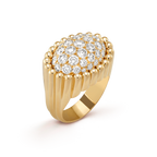 Bague Perlée diamants pavé