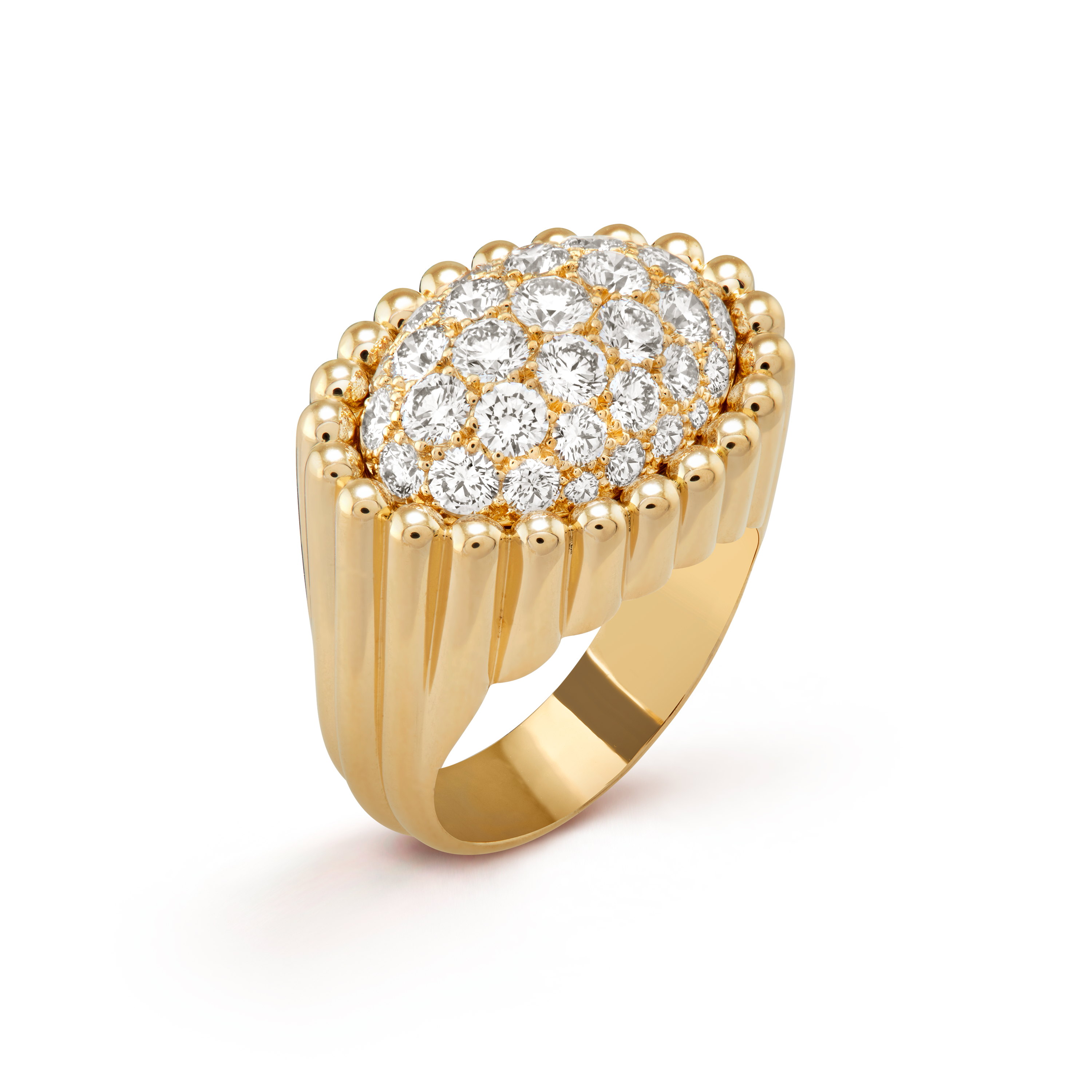 Bague Perlée diamants pavé