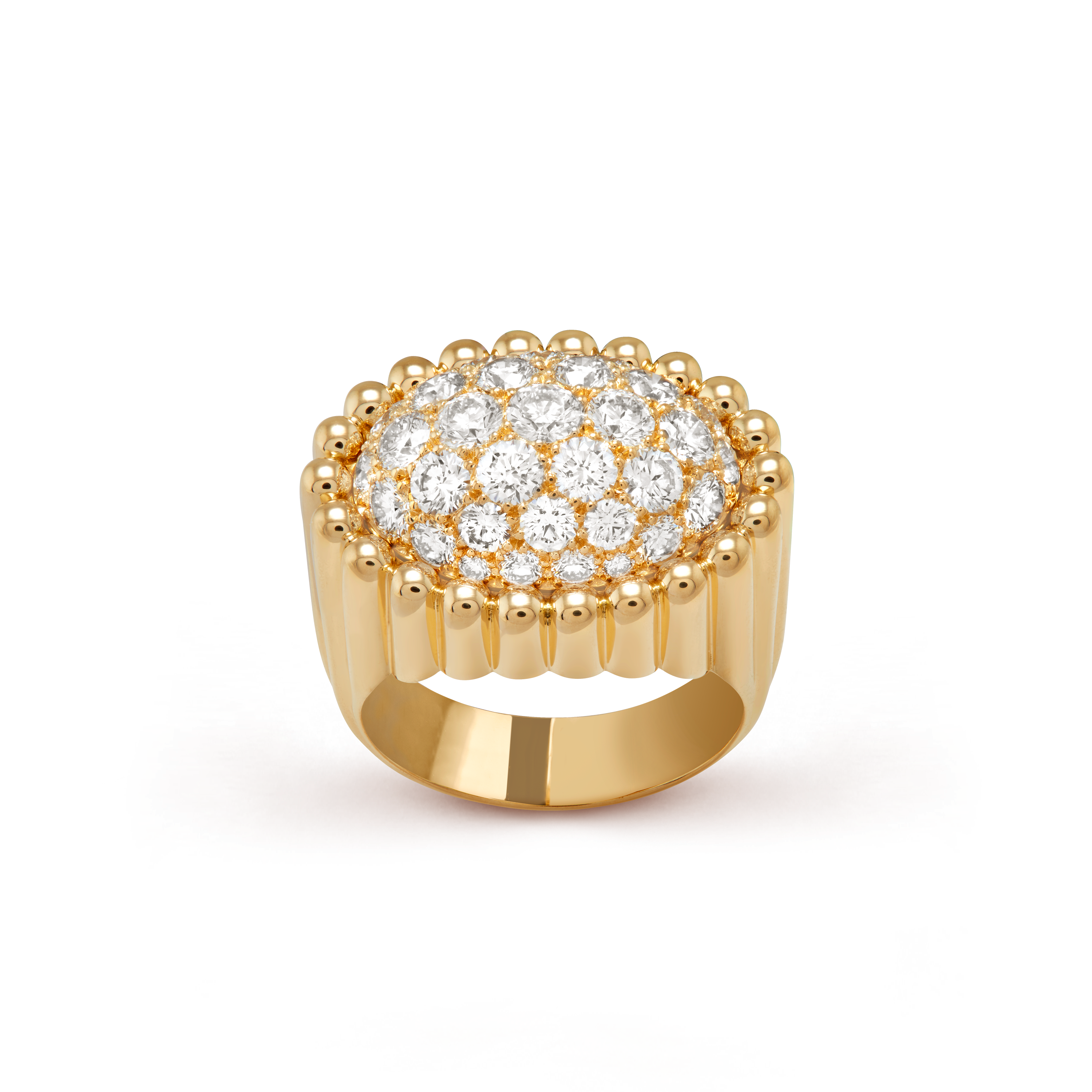 Bague Perlée diamants pavé