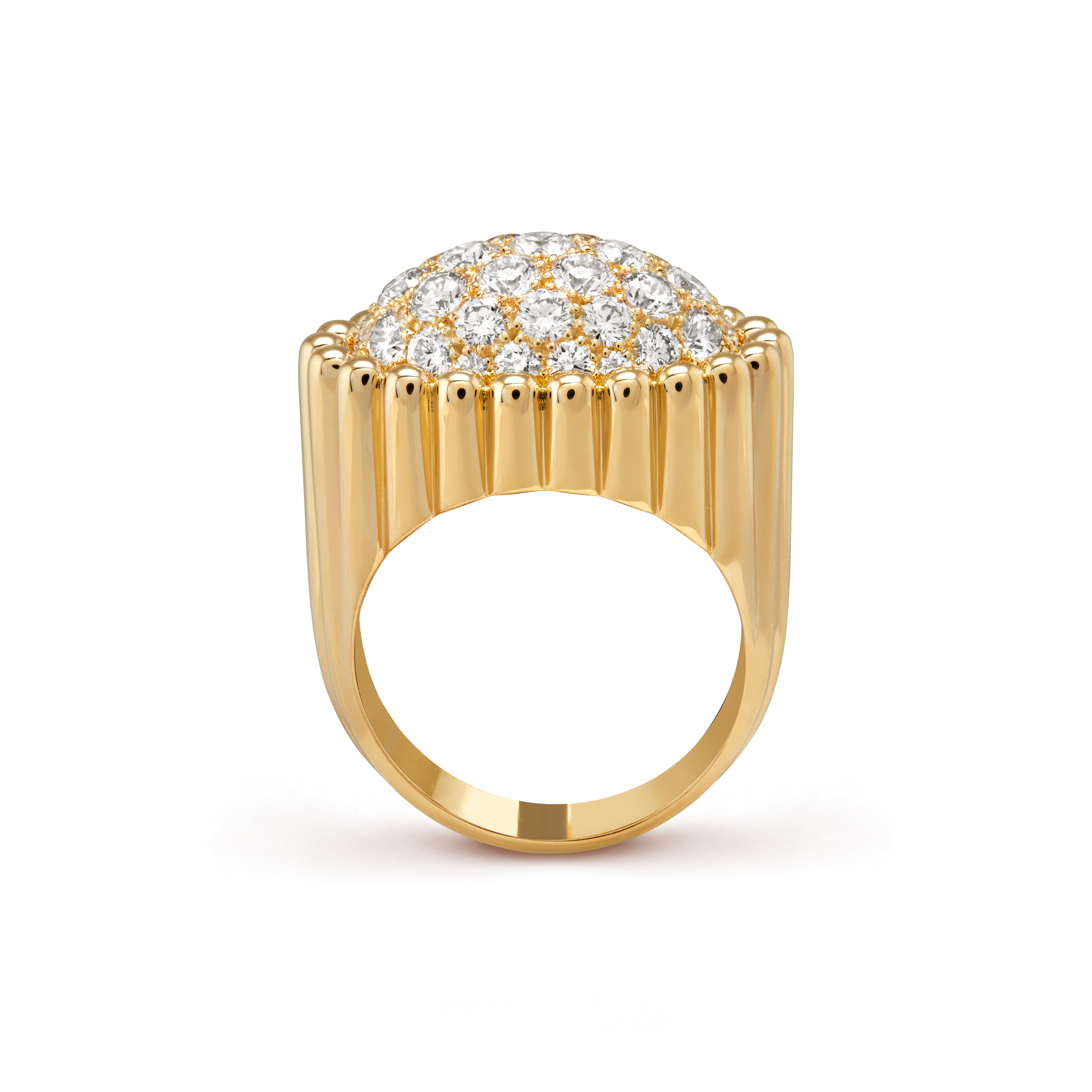 Bague Perlée diamants pavé