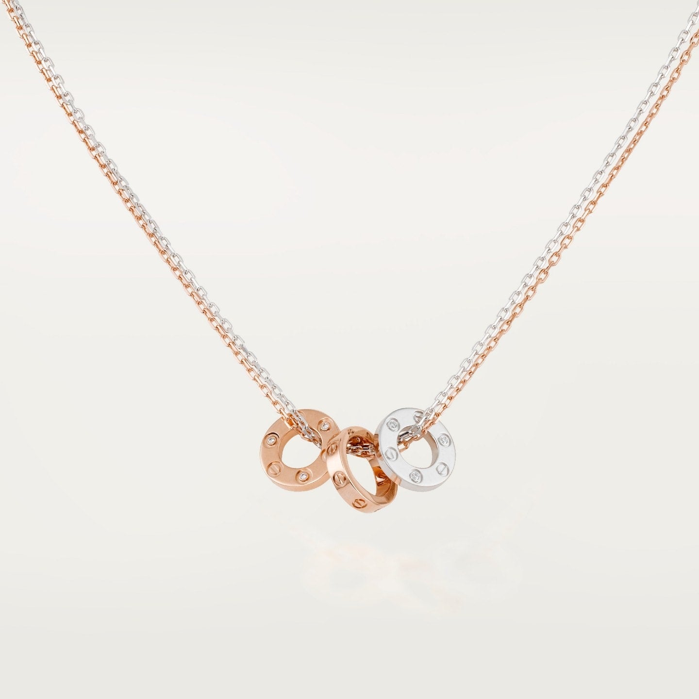 Pendentif LOVE, 6 diamants