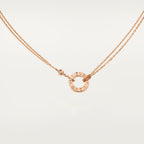 Pendentif LOVE rond, 2 diamants