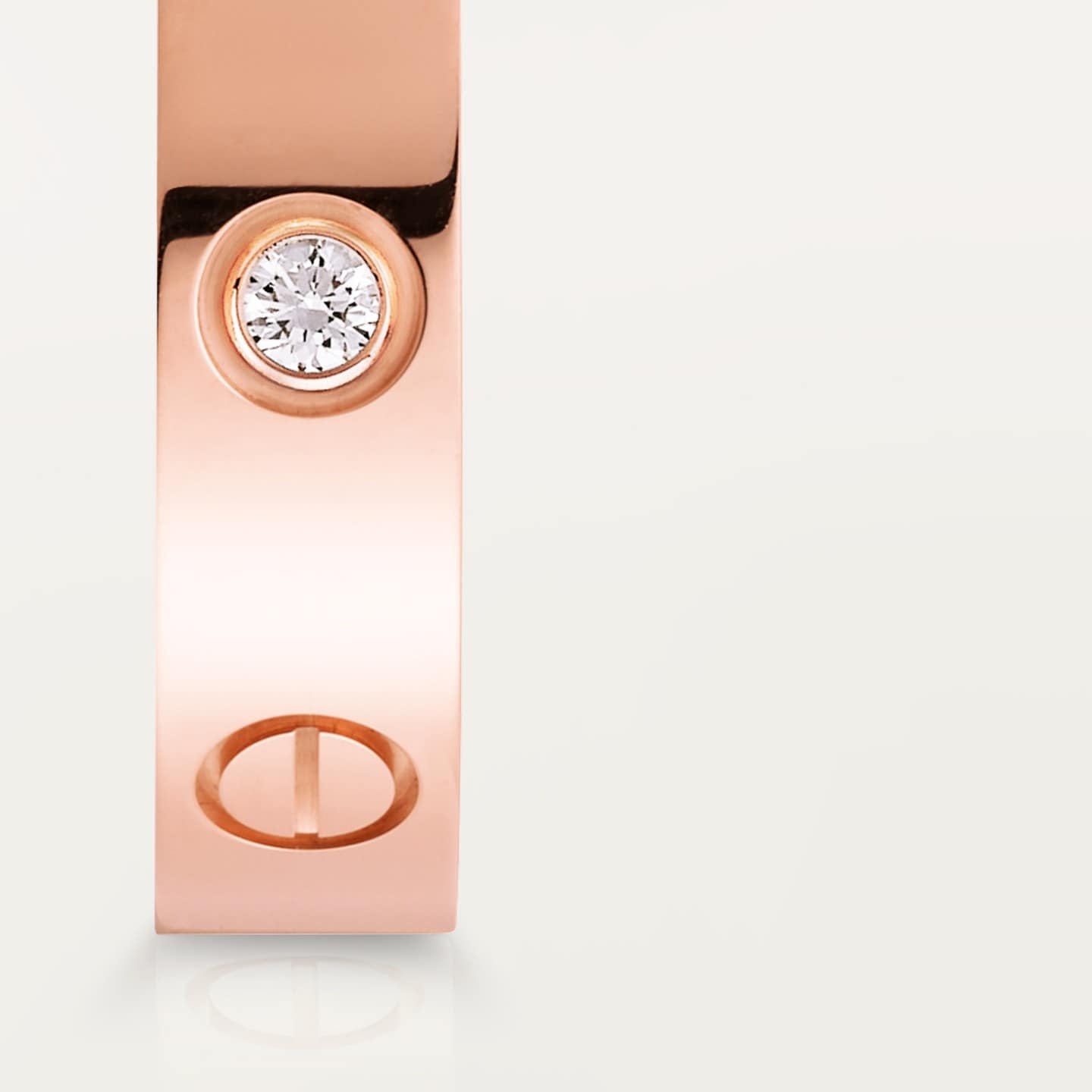 Bague LOVE, petit modèle, 1 diamant