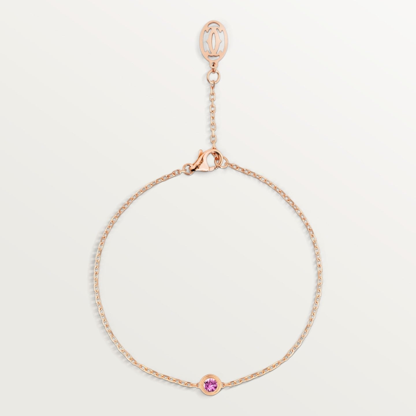 Bracelet Cartier d'Amour, saphir rose