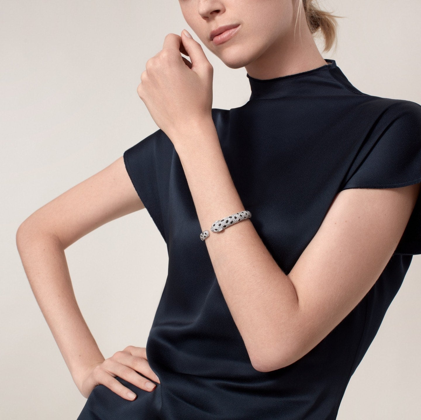 Bracelet Panthère de Cartier, moyen modèle, pavé