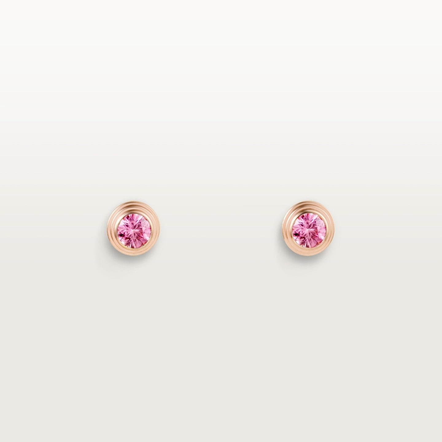 Puces d'oreilles Cartier d'Amour, 2 saphirs rose