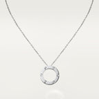 Pendentif LOVE rond, 3 diamants