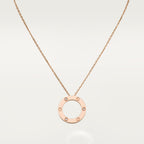 Pendentif LOVE rond, 3 diamants