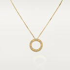 Pendentif LOVE rond, pavé