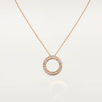 Pendentif LOVE rond, pavé