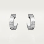 Créoles LOVE, modèle classique, 2 diamants