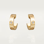 Créoles LOVE, modèle classique, 2 diamants