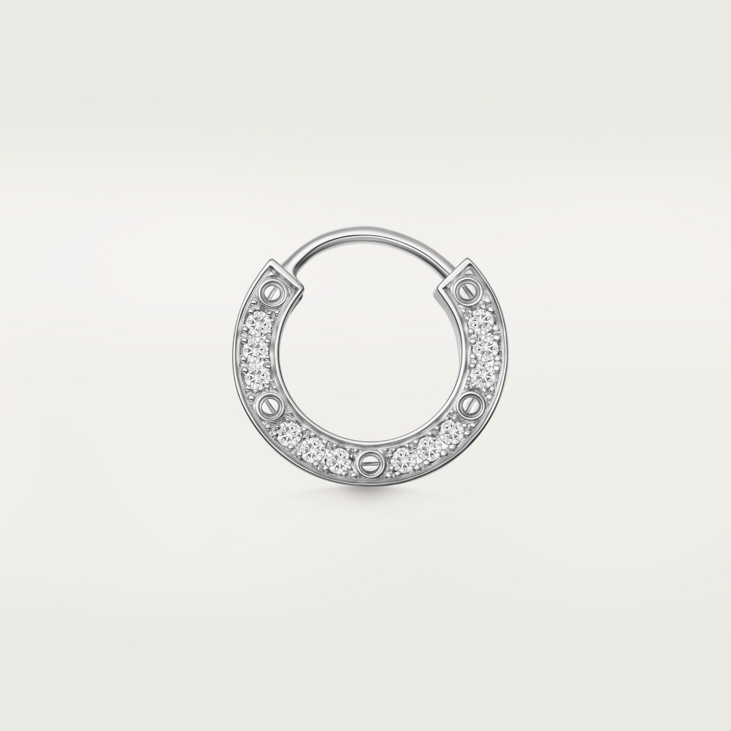 Mono boucle d'oreille LOVE, pavé
