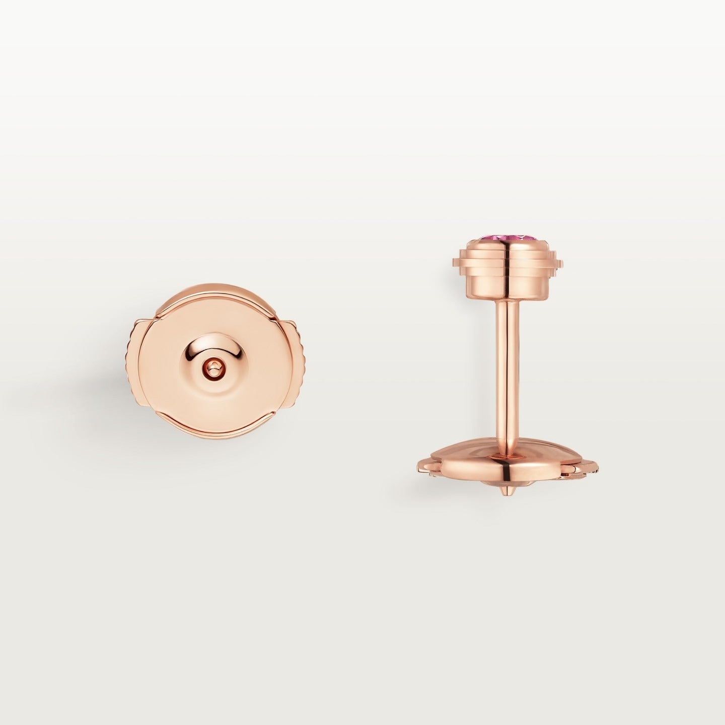 Puces d'oreilles Cartier d'Amour, 2 saphirs rose