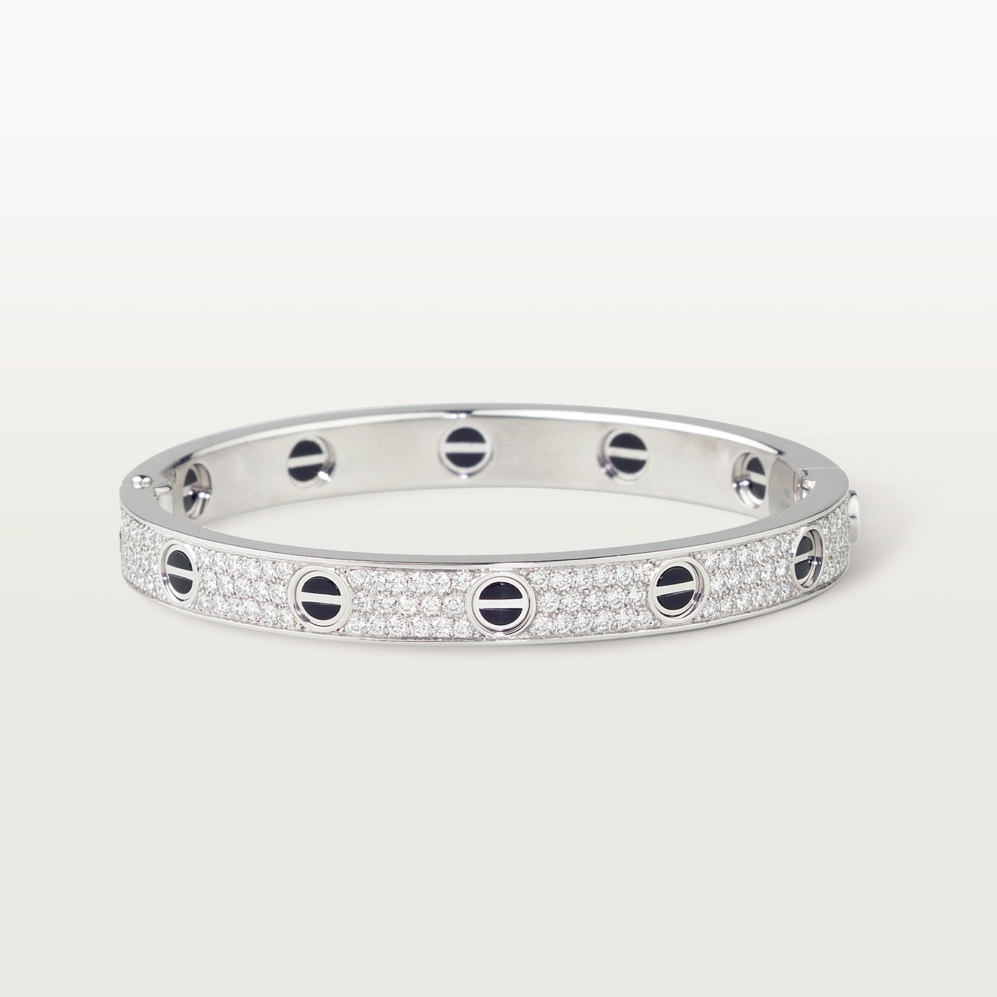 Bracelet LOVE, modèle classique, pavé, céramique