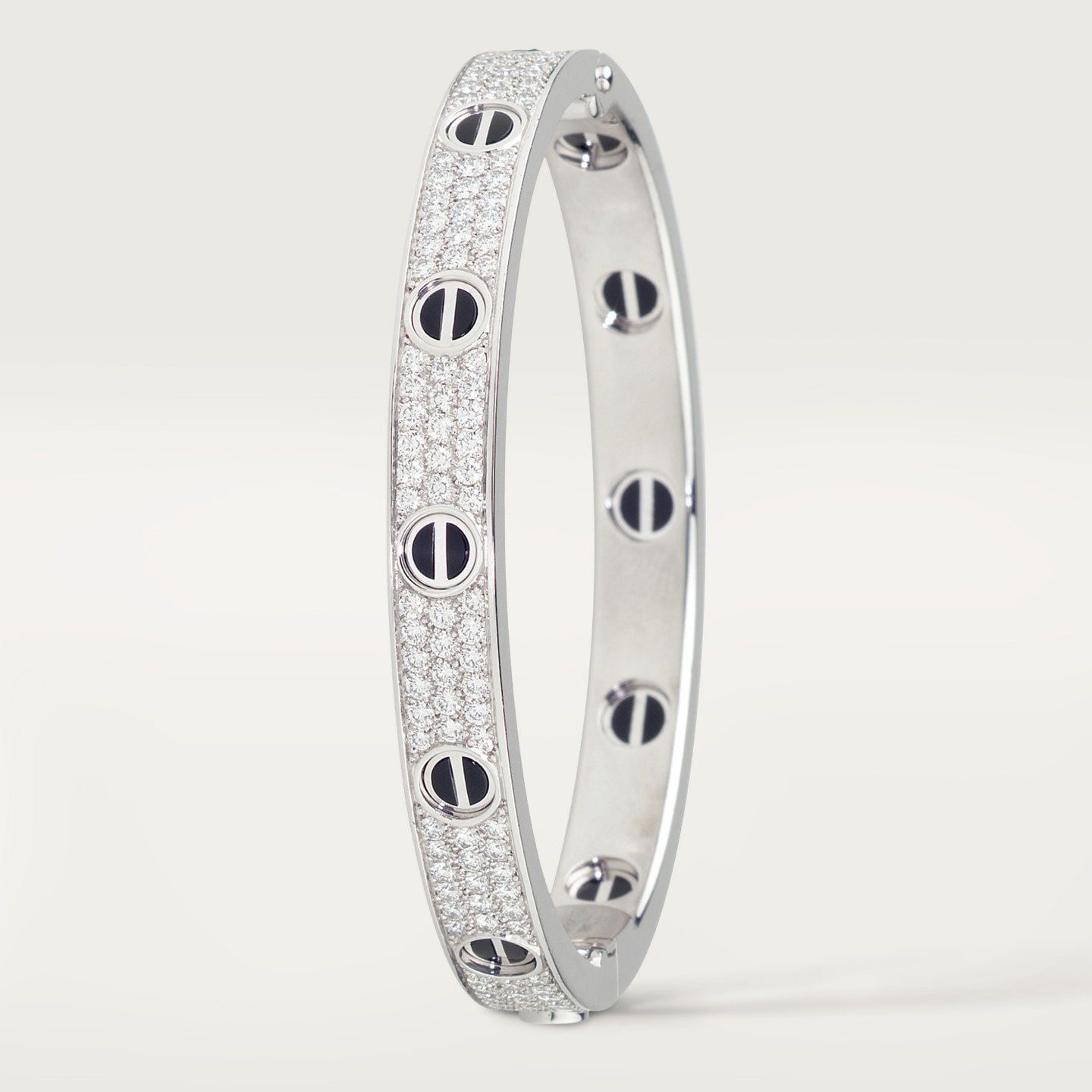 Bracelet LOVE, modèle classique, pavé, céramique