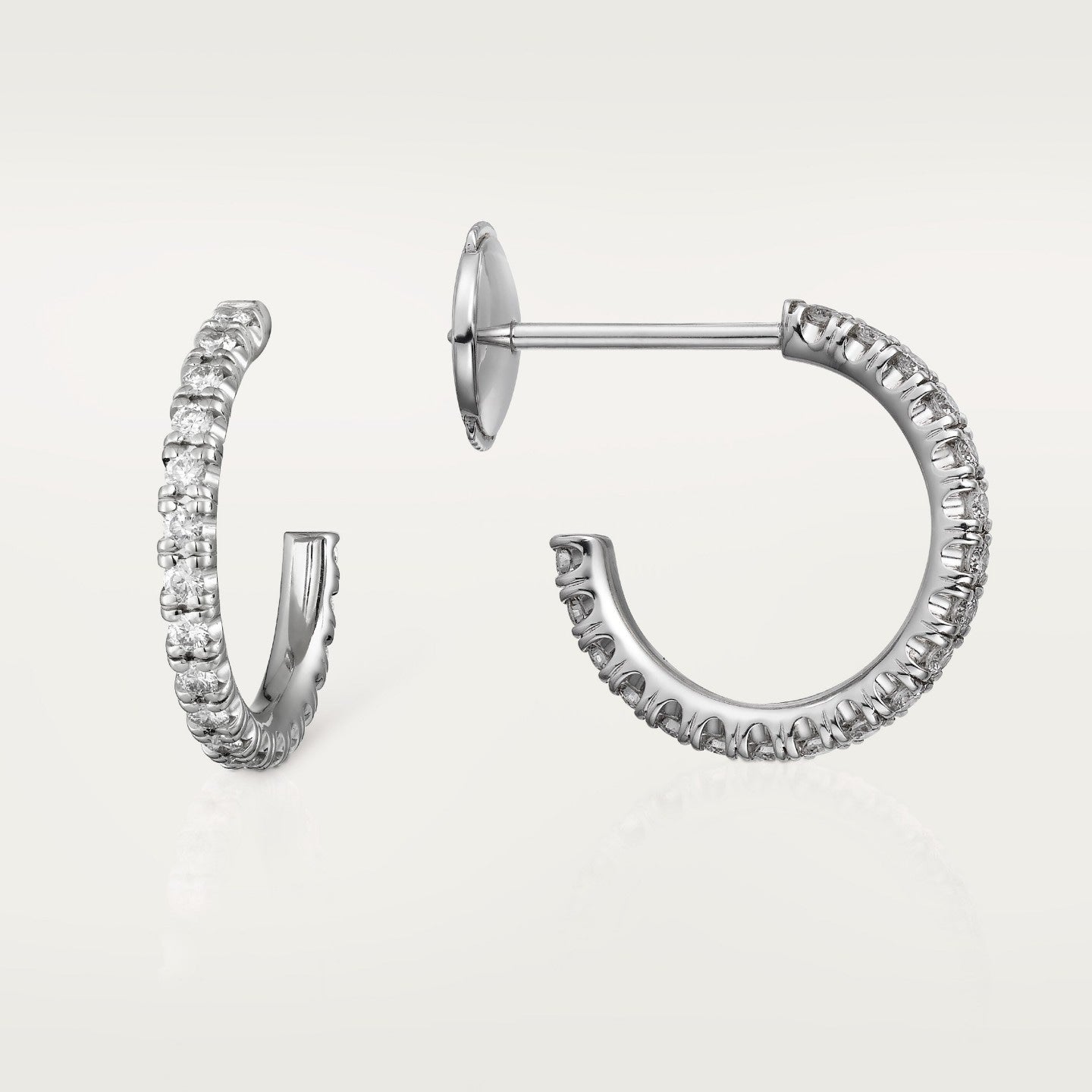 Créoles Etincelle de Cartier, petit modèle, pavées