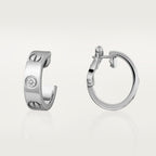 Créoles LOVE, modèle classique, 2 diamants