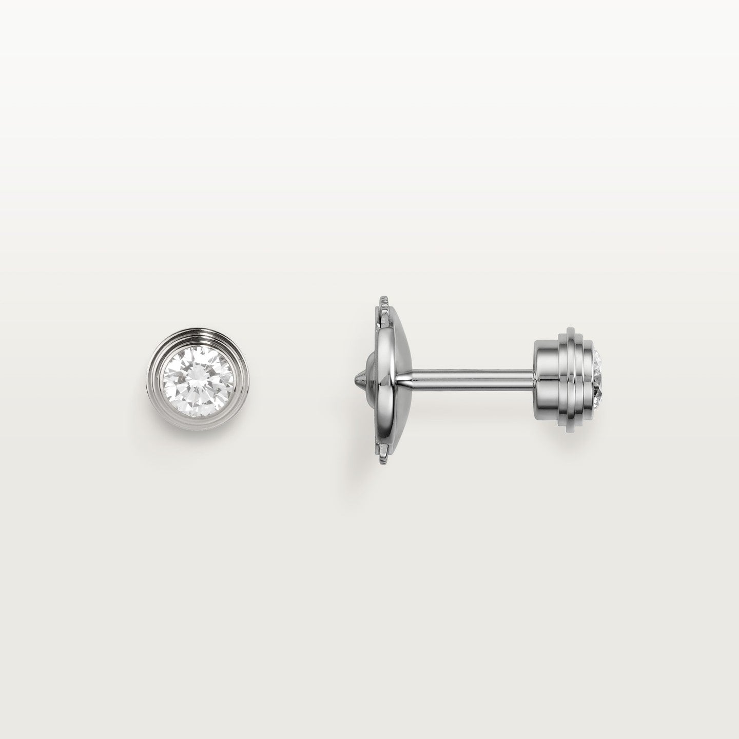 Puces d'oreilles Cartier d'Amour, 2 diamants taille brillant, moyen modèle