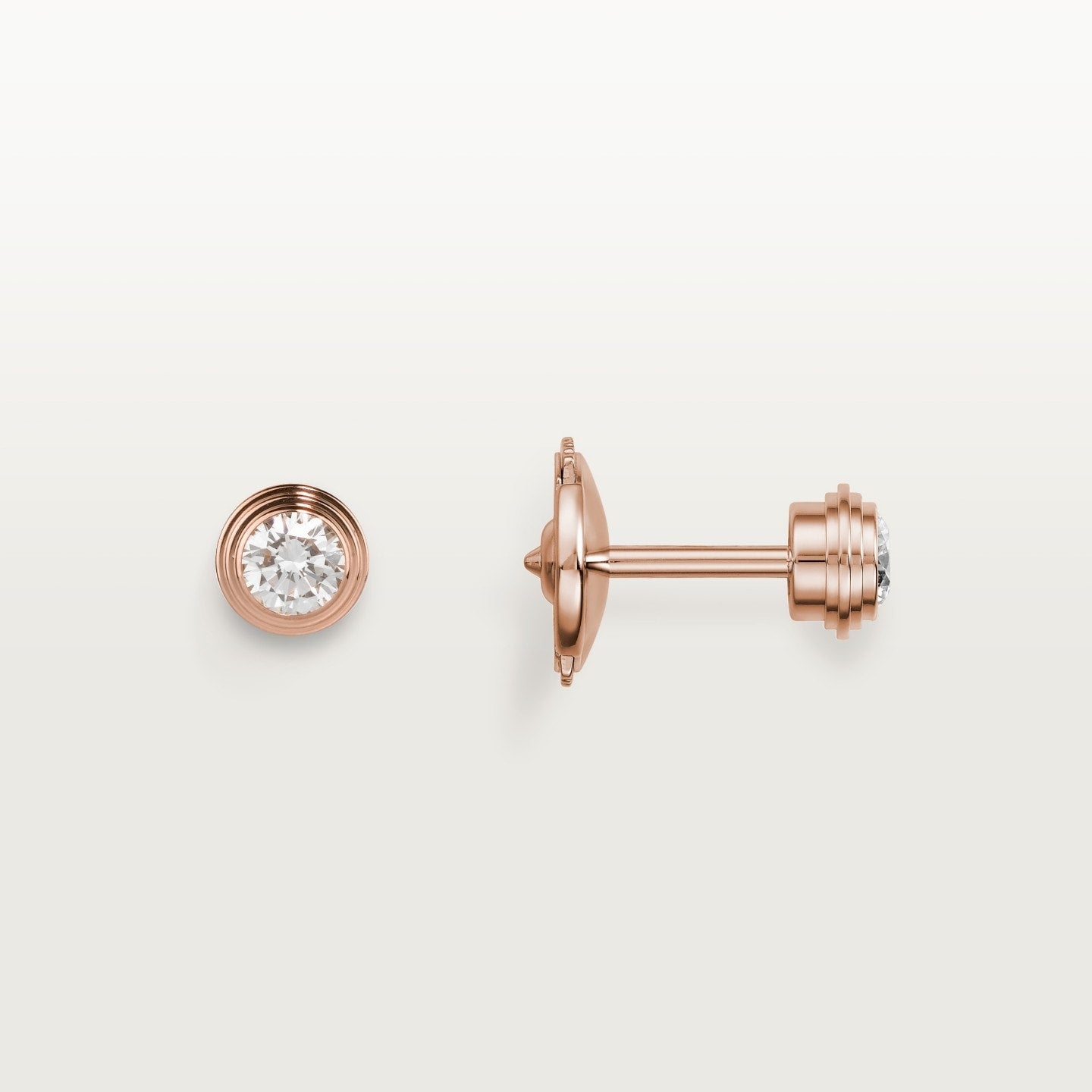 Puces d'oreilles Cartier d'Amour, 2 diamants taille brillant, moyen modèle